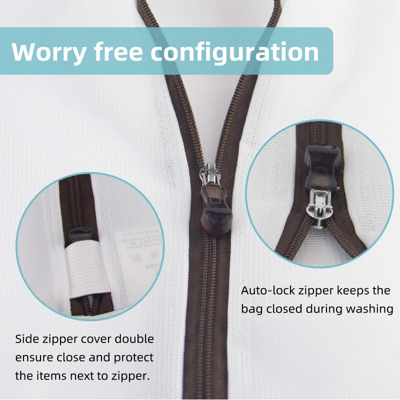 Gogooda Set of 2 Extra Large Mesh Laundry Bags Washing Bags for Blouse, Jacket,Pants, Sheets, 20  24inch - Image 3
